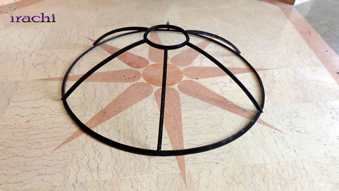 Building colored stained glass dome