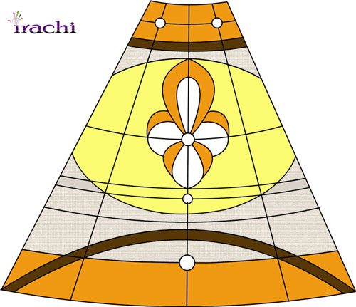 Building colored stained glass dome
