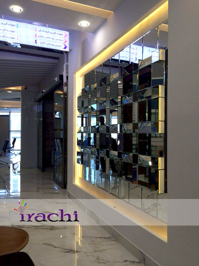 ساخت و نصب آینه حجمی روی دیوار