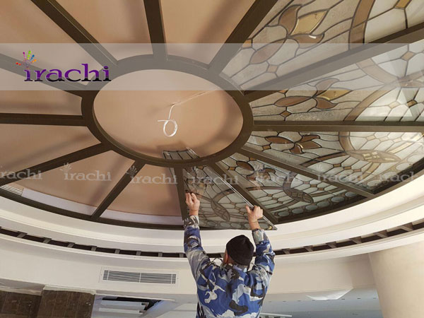 Building decorative glassy bright ceiling