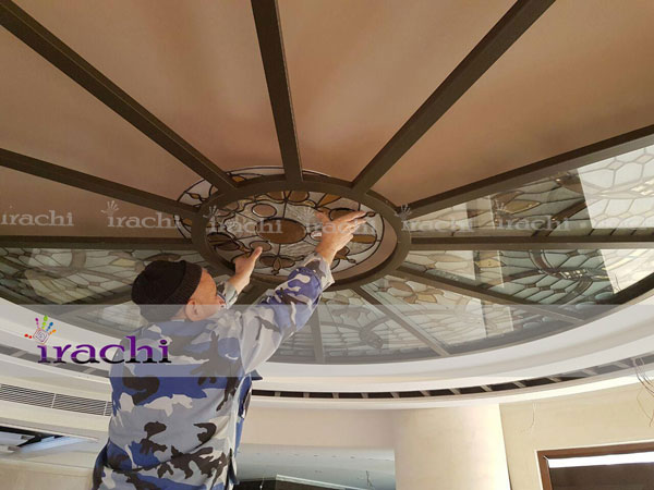 Building decorative glassy bright ceiling