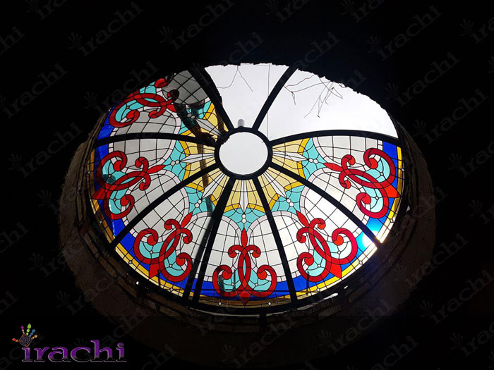 گنبد شیشه ای استیند گلس رنگی - پروژه چیتگر