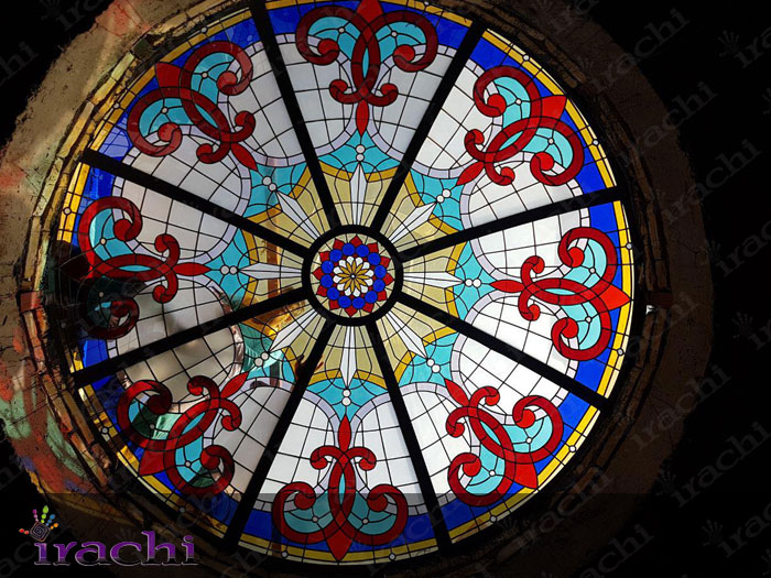 گنبد شیشه ای استیند گلس رنگی - پروژه چیتگر