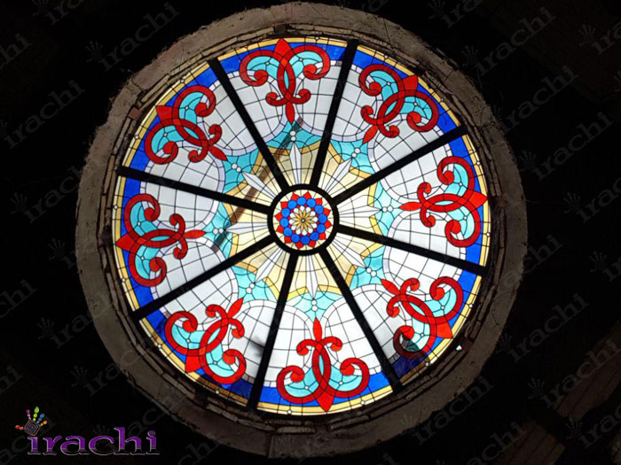 گنبد شیشه ای استیند گلس رنگی - پروژه چیتگر