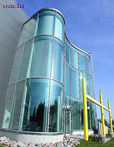 دکوراسیون شیشه های خم